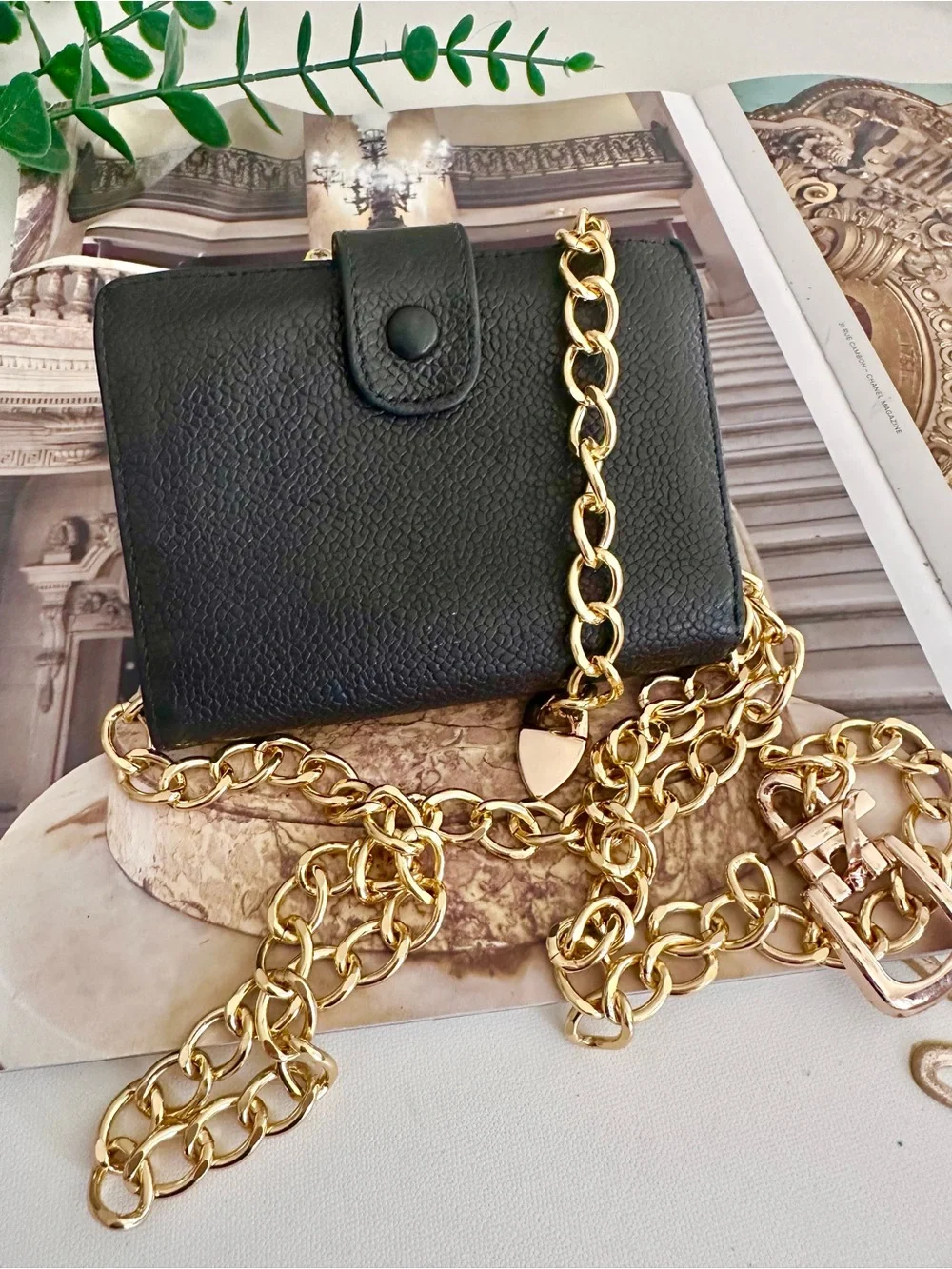 Chanel Caviar Mini Wallet with Chain Belt